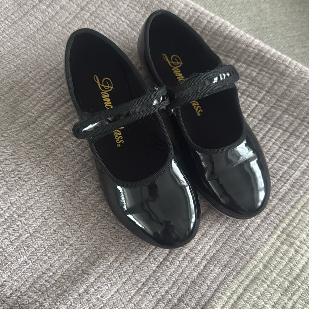 Dance Class Girls Black Patent Mary Jane Dress Shoes